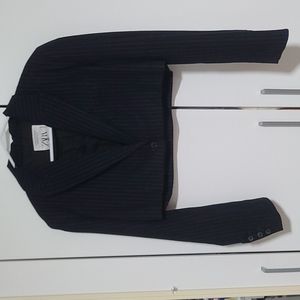 ZARA Cropped pinstripe blazer